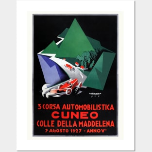 3 Corsa Automobilistica Cuneo Italy Vintage Poster Posters and Art